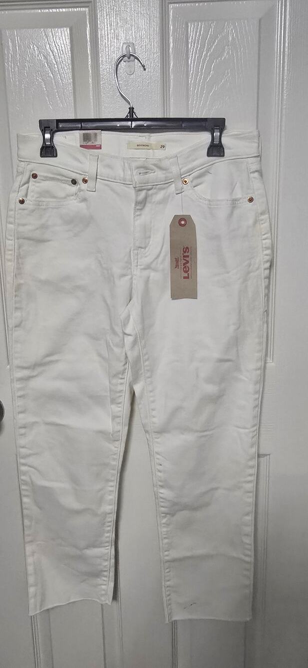 Men's White/Cream Heavyweight Workwear Jeans Pants
